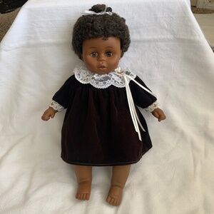 Vintage 1993 African American 15" Baby Doll TCA Group Curly Hair Brown Eyes